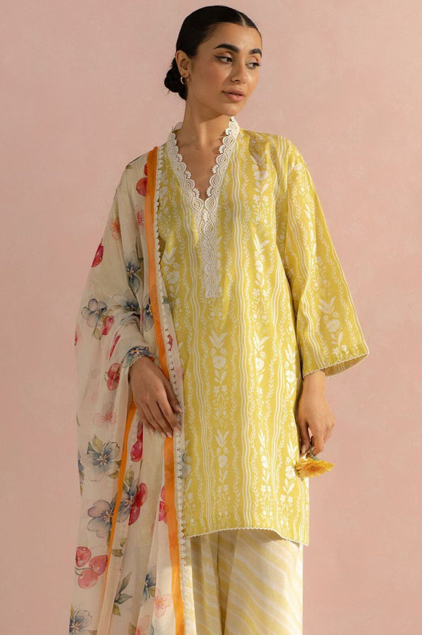 Premium Raplica Coco by Zara Shahjahan Silk 3 Piece Unstitched Suit
